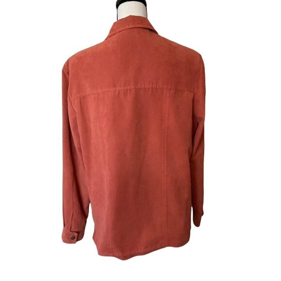 Alfred Dunner suede texture metallic buttons light weight jacket women 14 - Picture 4 of 10